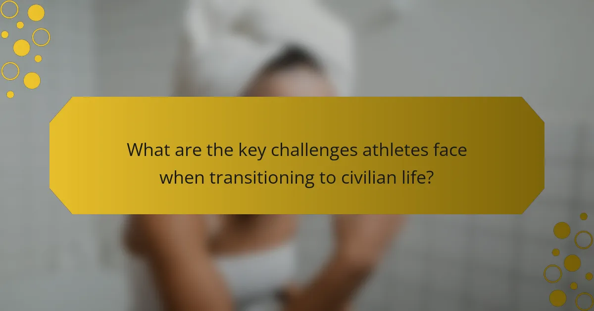 What are the key challenges athletes face when transitioning to civilian life?