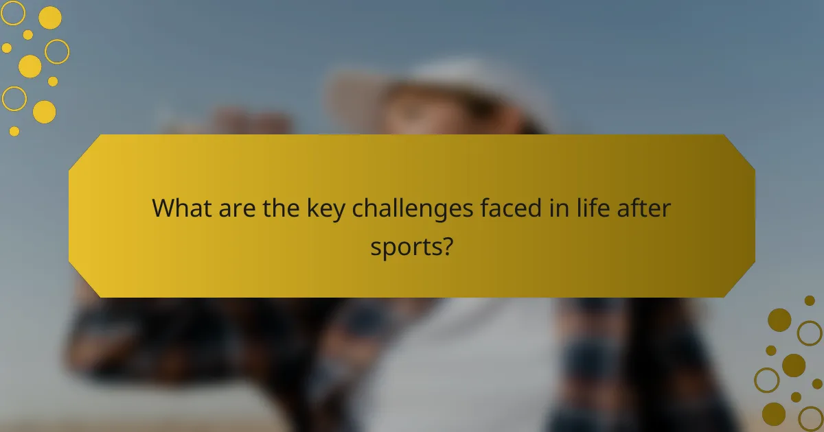 What are the key challenges faced in life after sports?