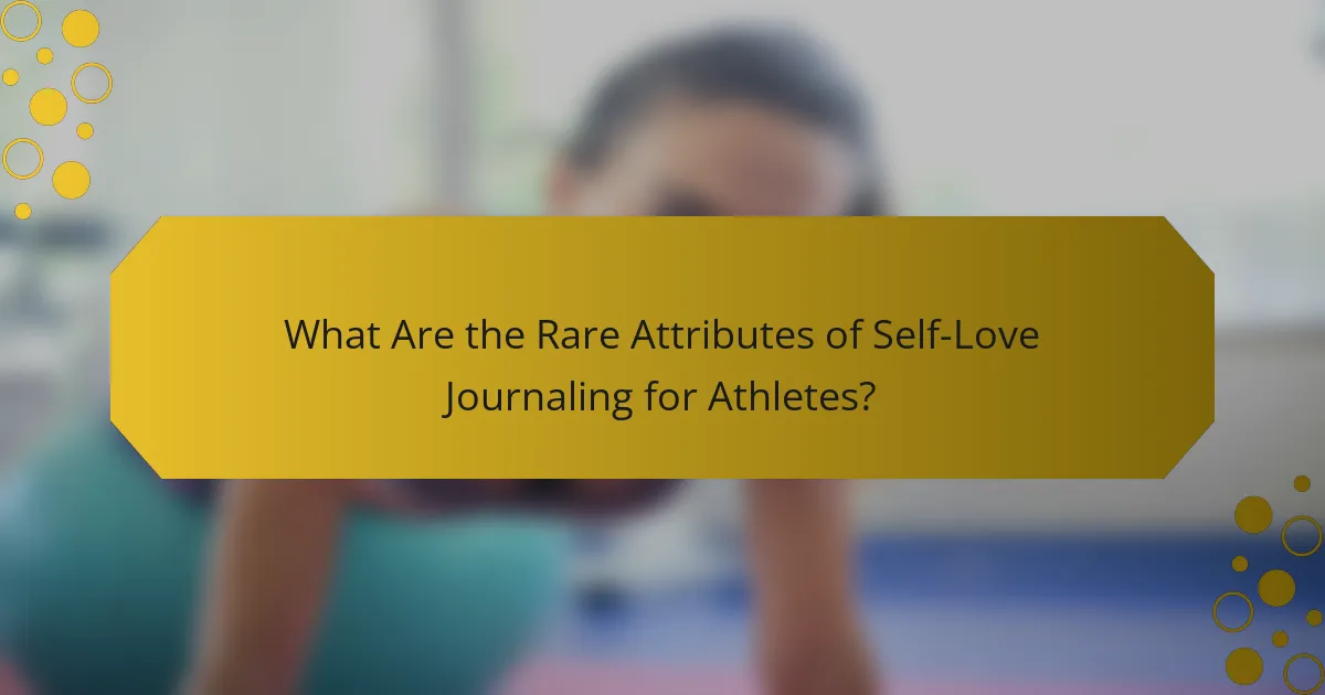 What Are the Rare Attributes of Self-Love Journaling for Athletes?